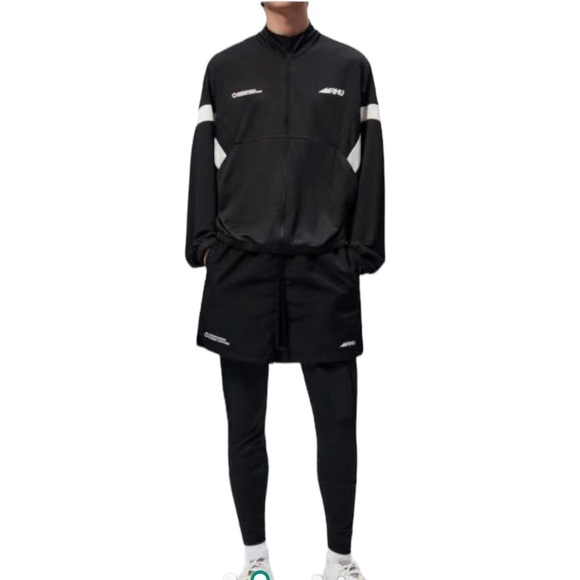 Zara x Rhuigi Rhude Textured Sweatshirt Track Jacket - Picture 16 of 16